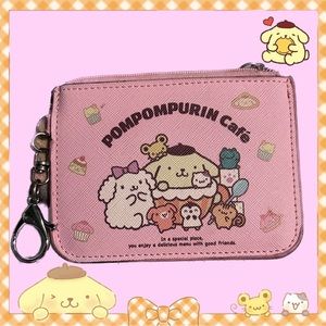 Pink pompompurin id card holder/wallet